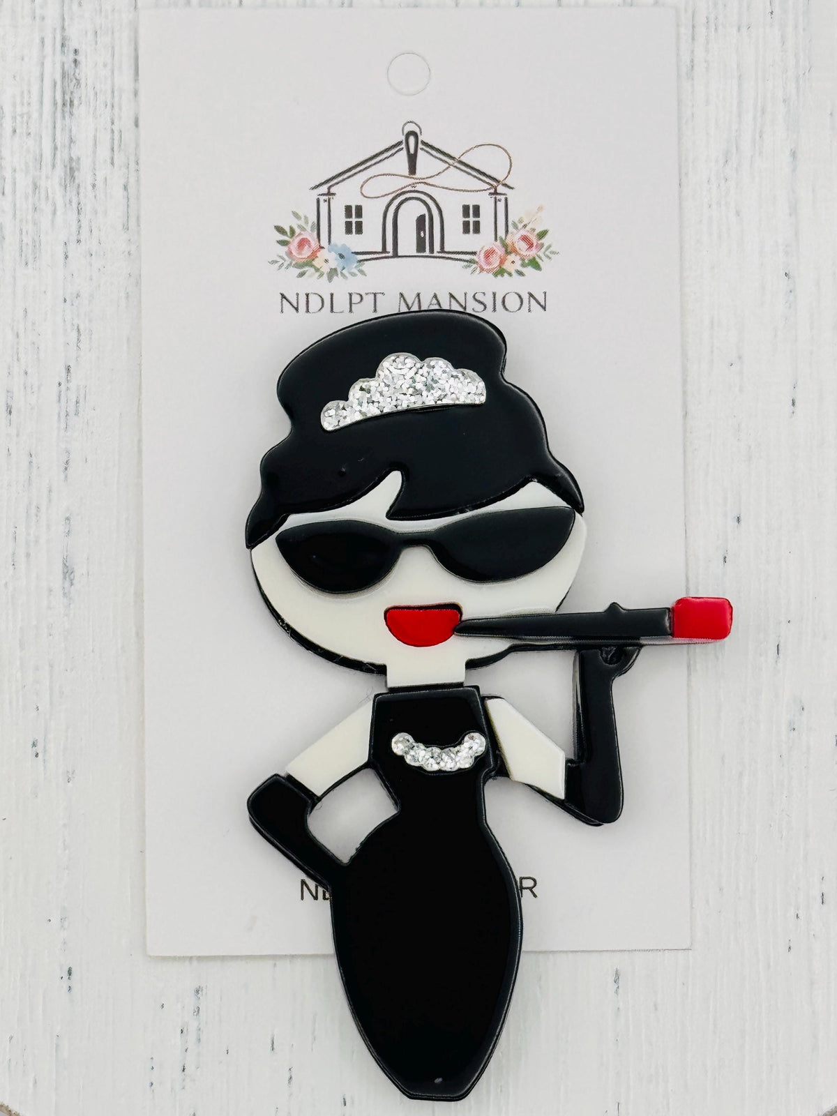 Audrey at Tiffany's in Black Acrylic