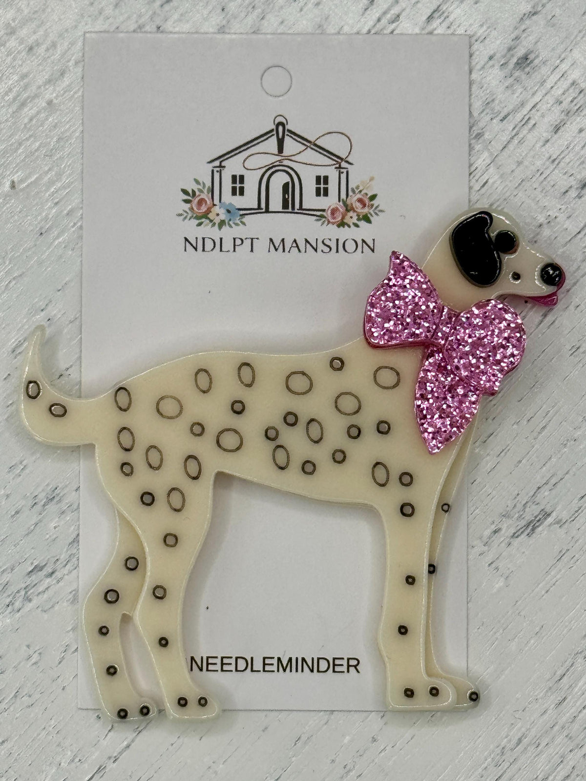 Dalmation with Pink Bow Acrylic