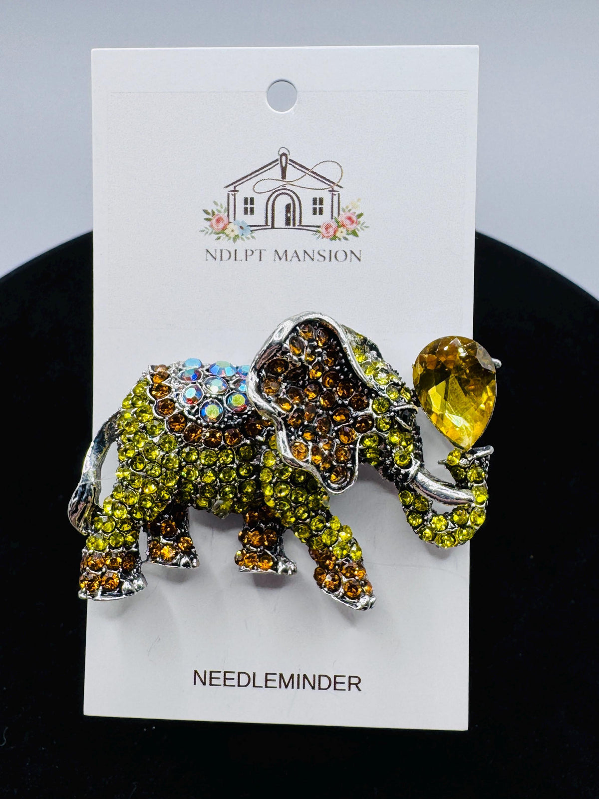 Green Elephant Jeweled