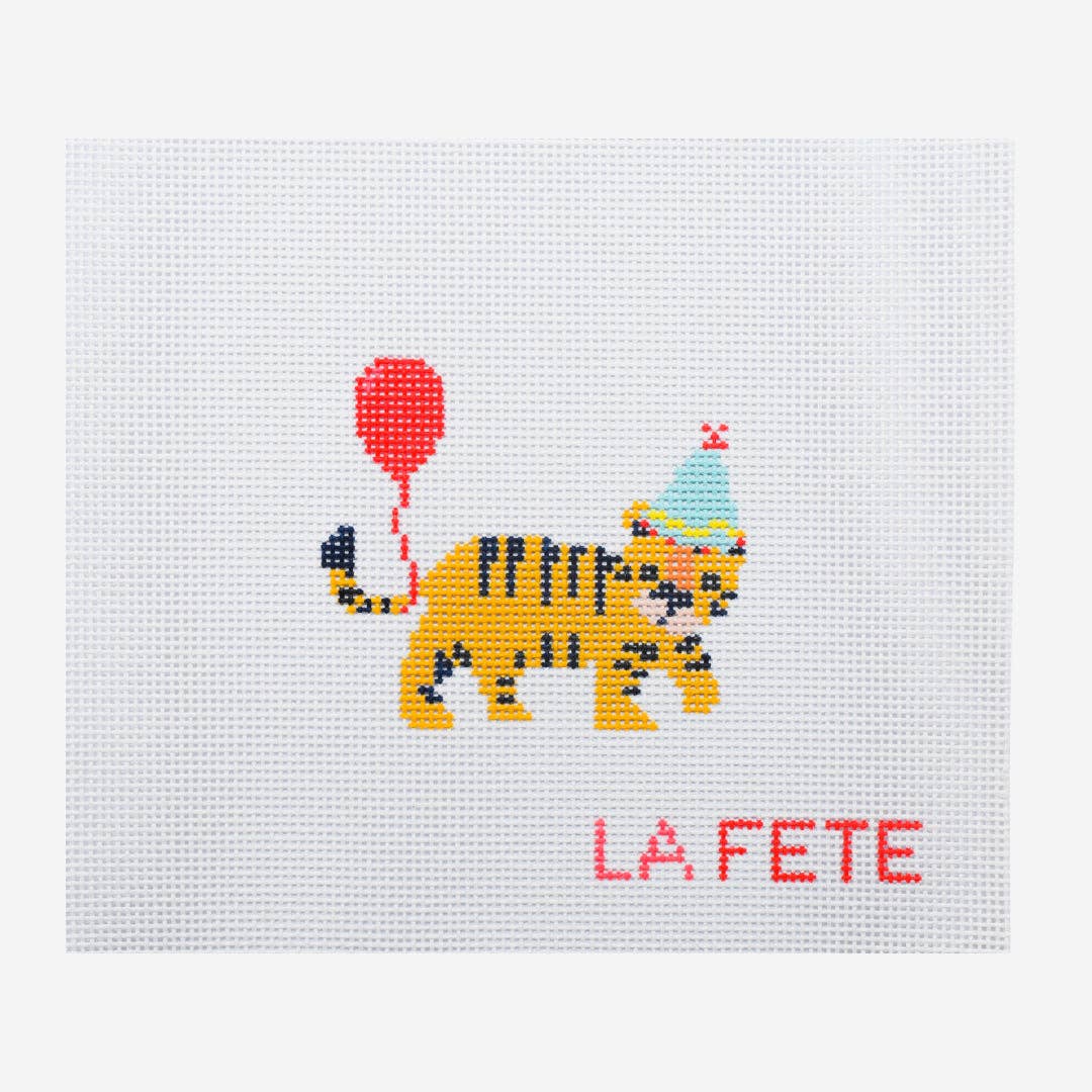 LaFete Party Animals - Tiger Hand Painted Canvas