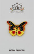 Orange & Black Butterfly Enamel