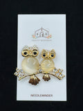 Two Owls on a Branch Jeweled