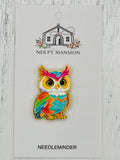 Rainbow Owl Side View Enamel