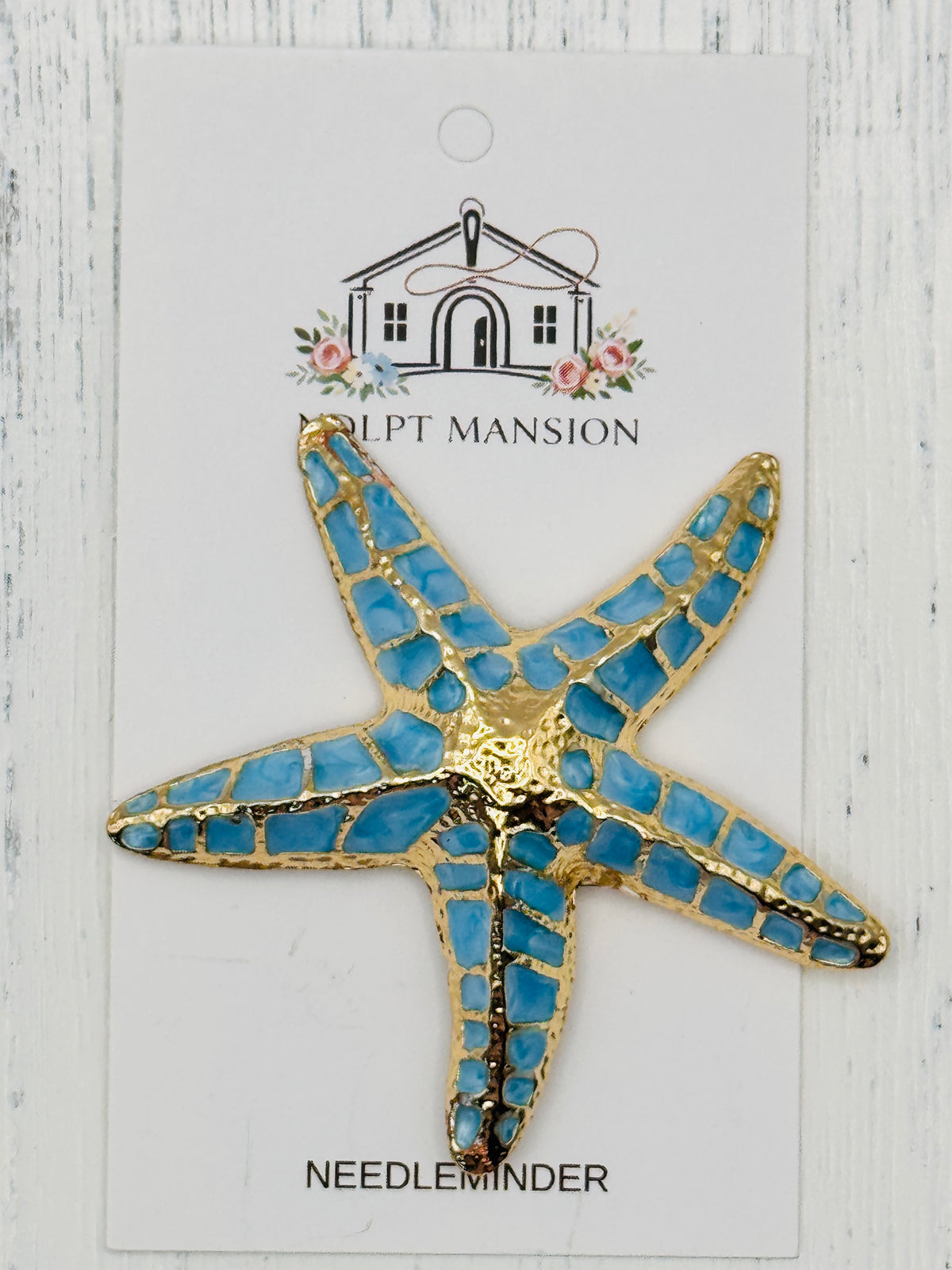 Teal Starfish Deluxe Enamel