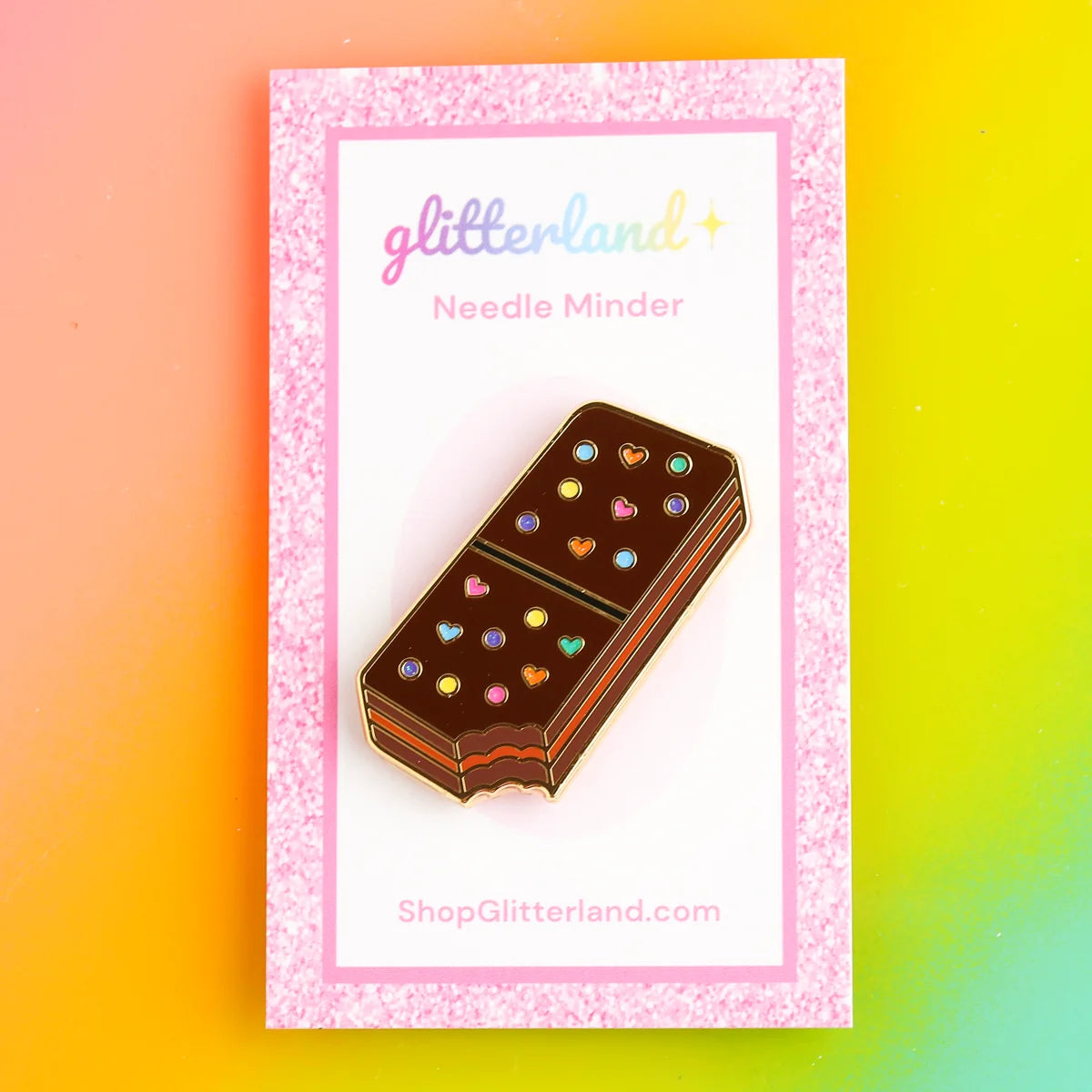 Glitterland Rainbow Brownie Needle Minder