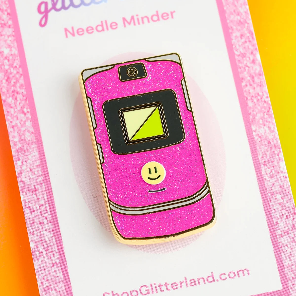 Glitterland Y2K Flip Phone Needle Minder