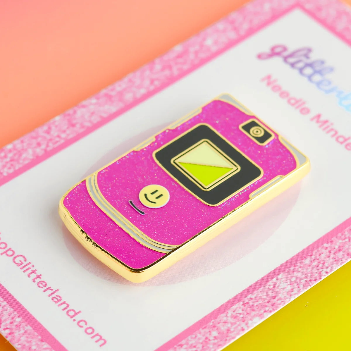 Glitterland Y2K Flip Phone Needle Minder
