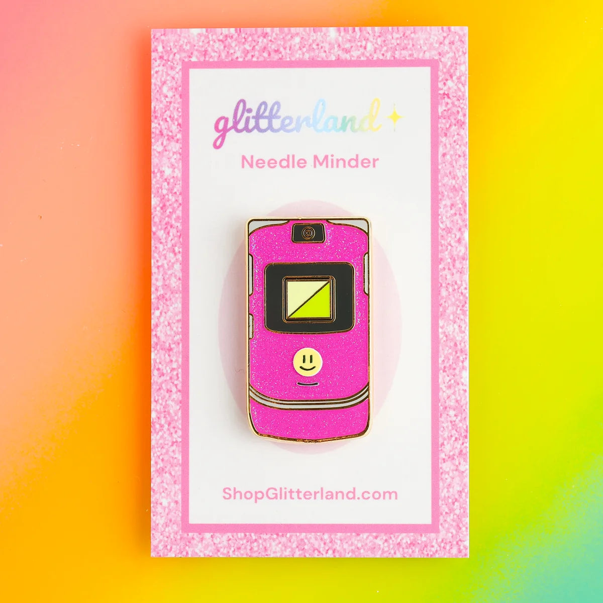 Glitterland Y2K Flip Phone Needle Minder