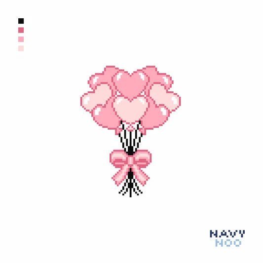Navy Noo Bouquet of Hearts