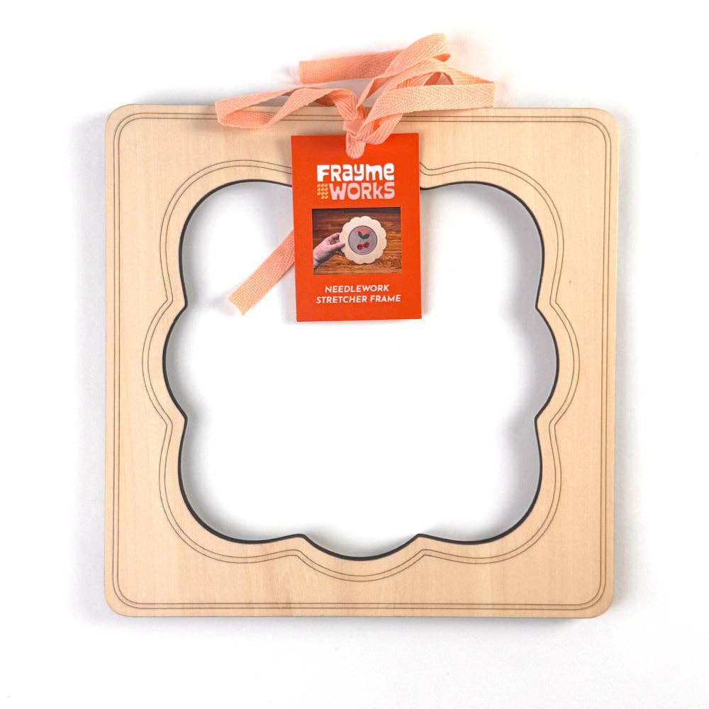 Frayme Works Fancy Square 7" x 7" Needlepoint Stretcher Frame