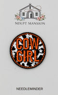 Cowgirl Round Enamel