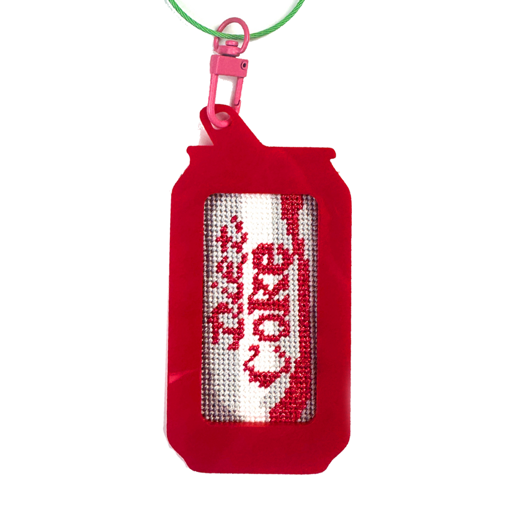 Frayme Works Diet Coke 1.25"x 2.5" Mini Needlepoint Canvas