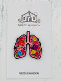 Anatomical Lungs Floral Enamel