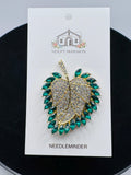Green Leaf Jeweled