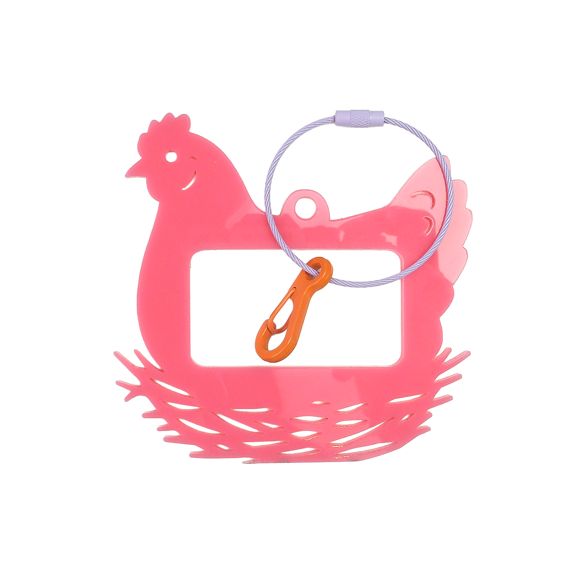 Frayme Works Bag Tag: Chicken: Red