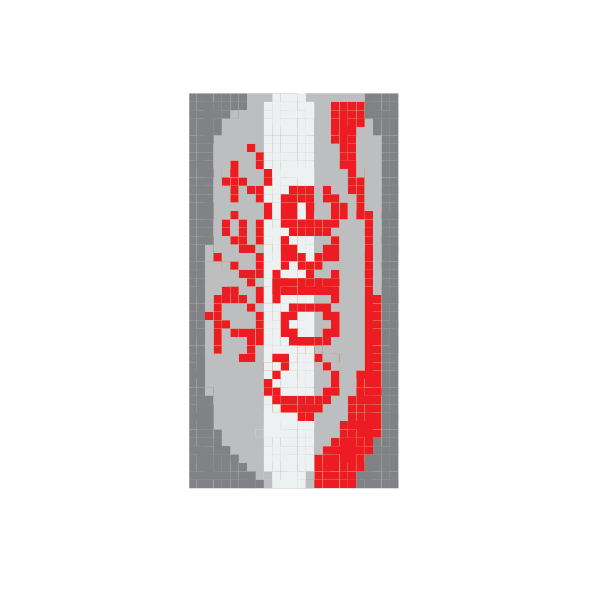 Frayme Works Diet Coke 1.25"x 2.5" Mini Needlepoint Canvas