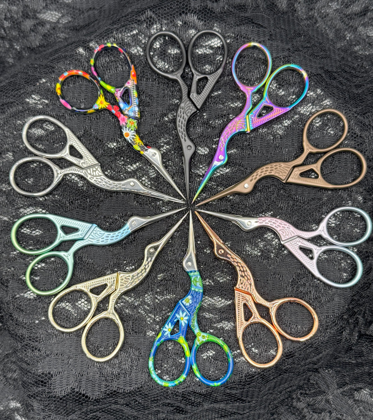Traditional Stork Scissors – Assorted Colors