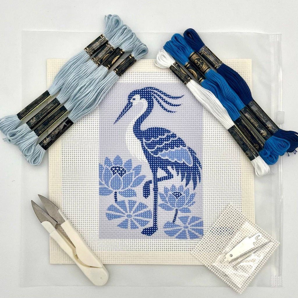 Heron (Chinoiserie) Needlepoint Design