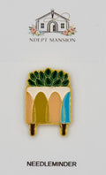 Plant in Pink Turquoise & Green Planter Enamel
