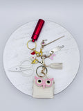 Owl Mini Purse Bag Charm Tool Kit