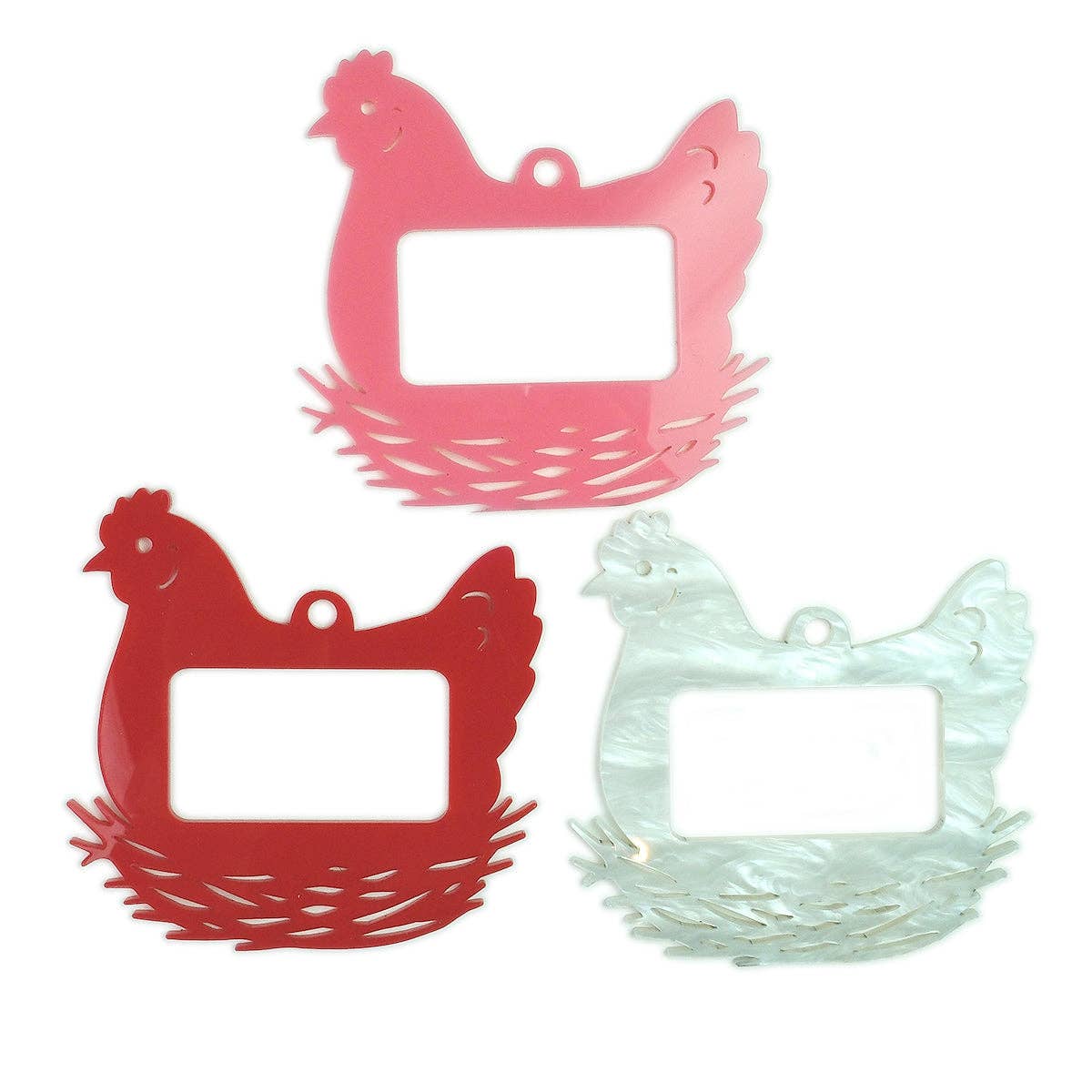 Frayme Works Bag Tag: Chicken: Red