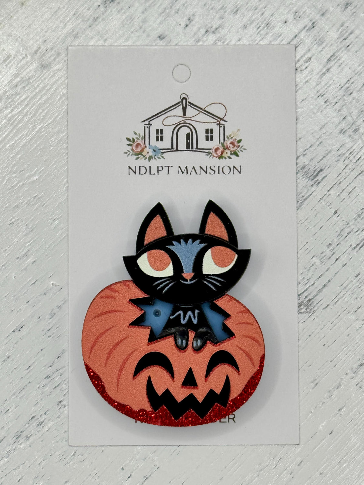 Jack-O-Lantern with Black Cat Acrylic