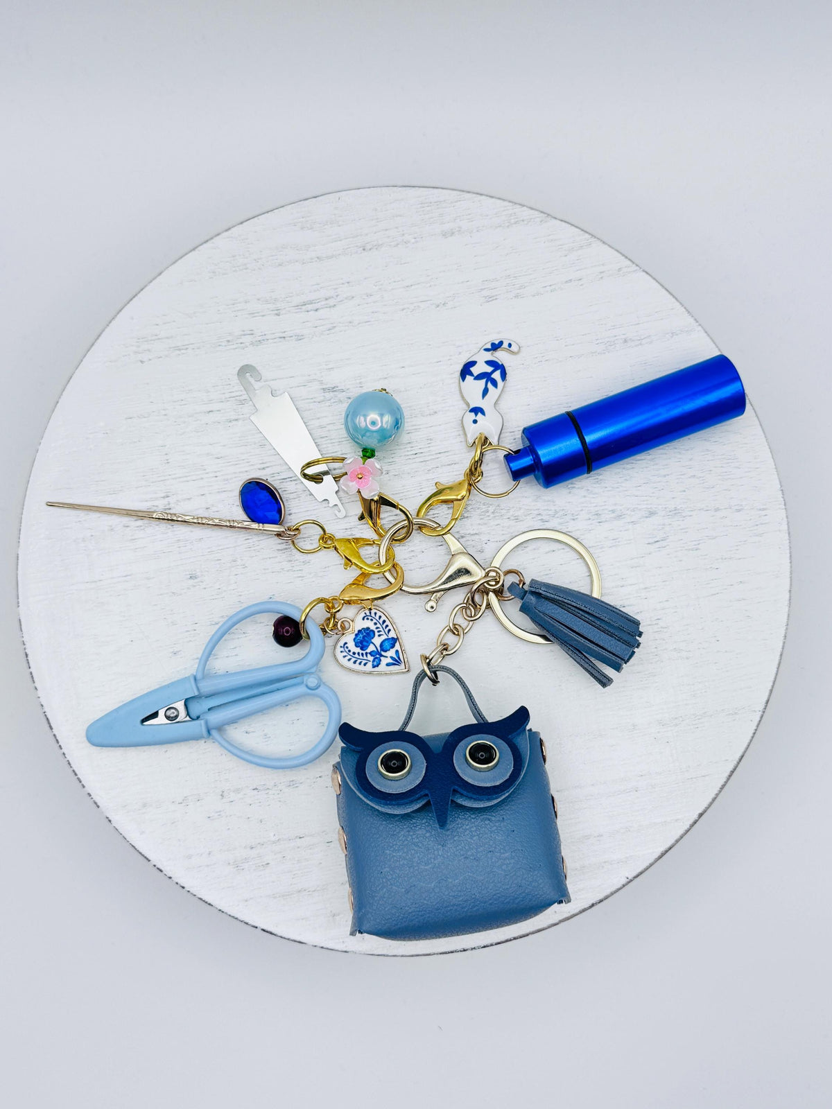 Owl Mini Purse Bag Charm Tool Kit