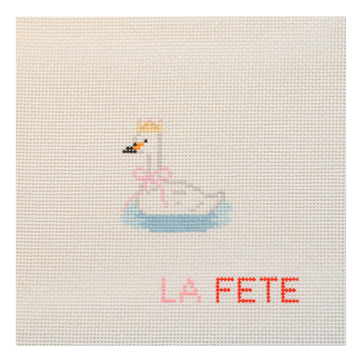 LaFete Party Animals - Swan Hand Painted Canvas