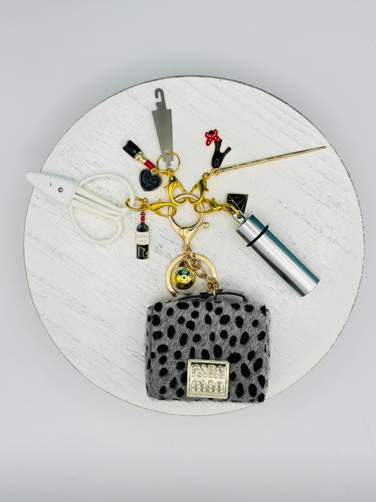 Leopard Mini Purse Bag Charm Tool Kit