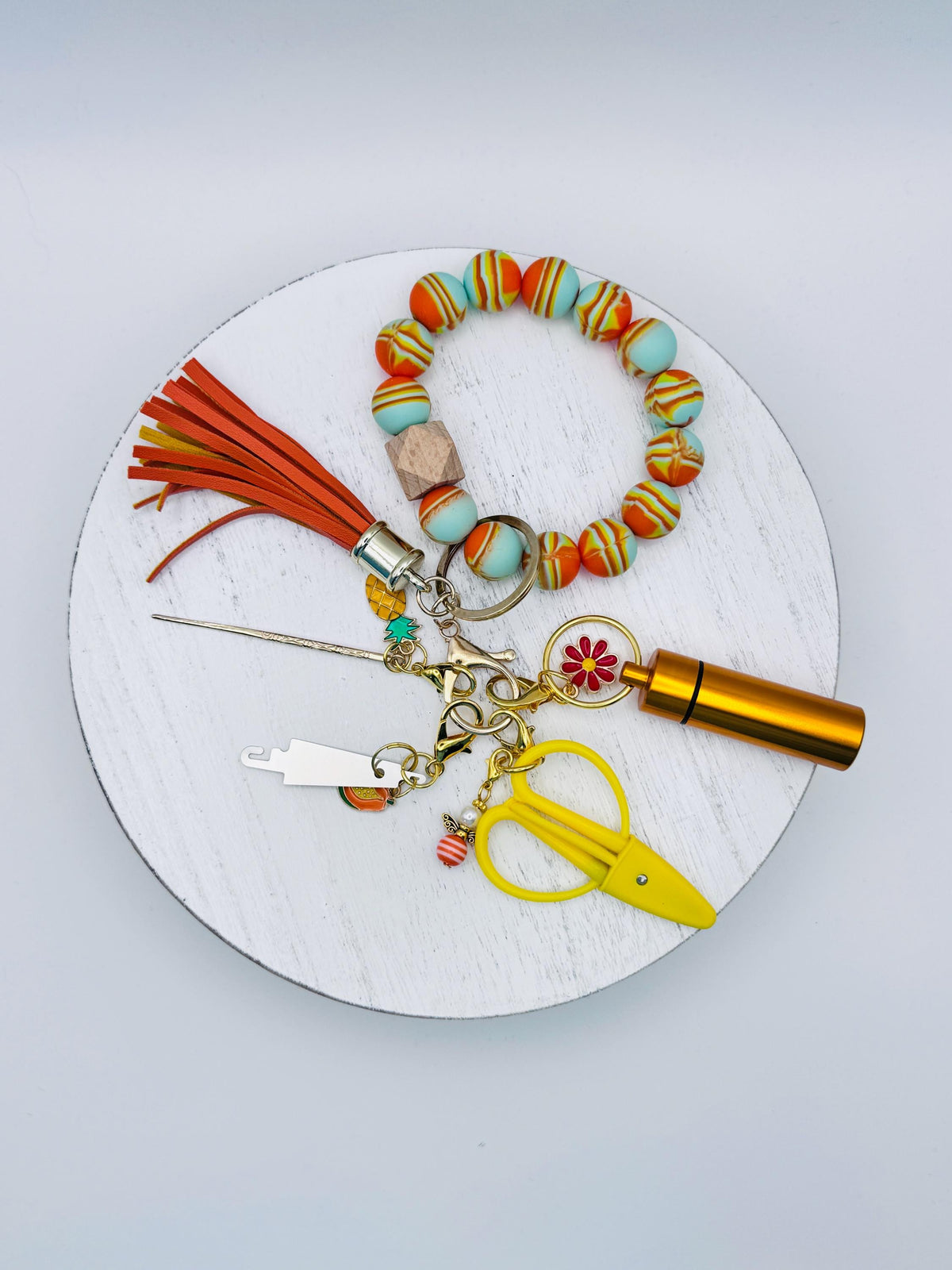 Silicone Bracelet Key Chain Tool Kit