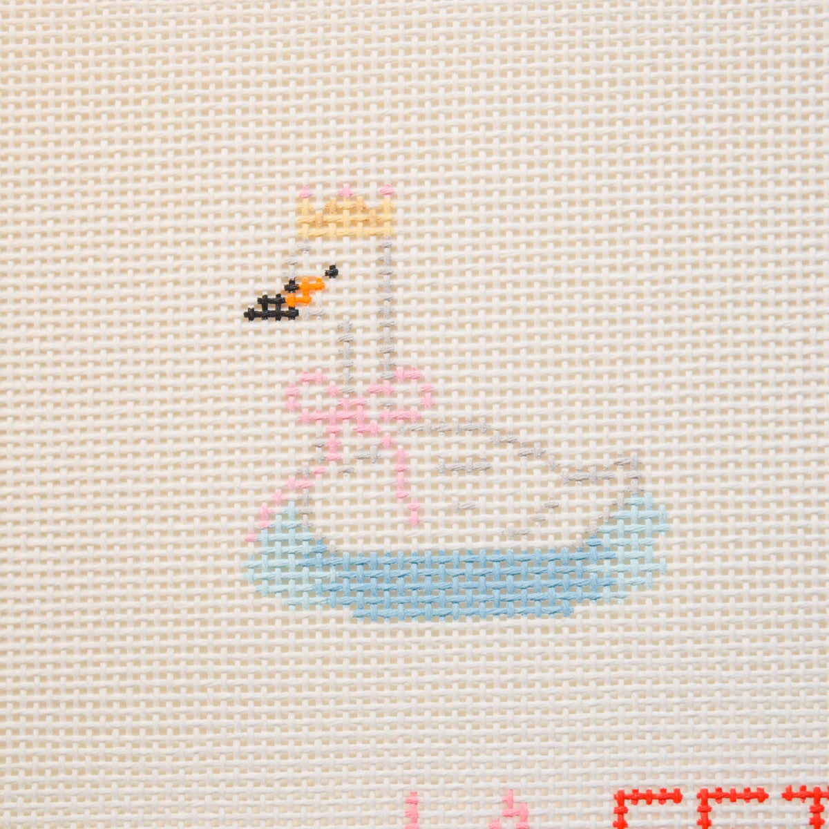 LaFete Party Animals - Swan Hand Painted Canvas