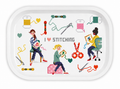Jennifer Vallez I Love Stitching Metal Catchall Tray