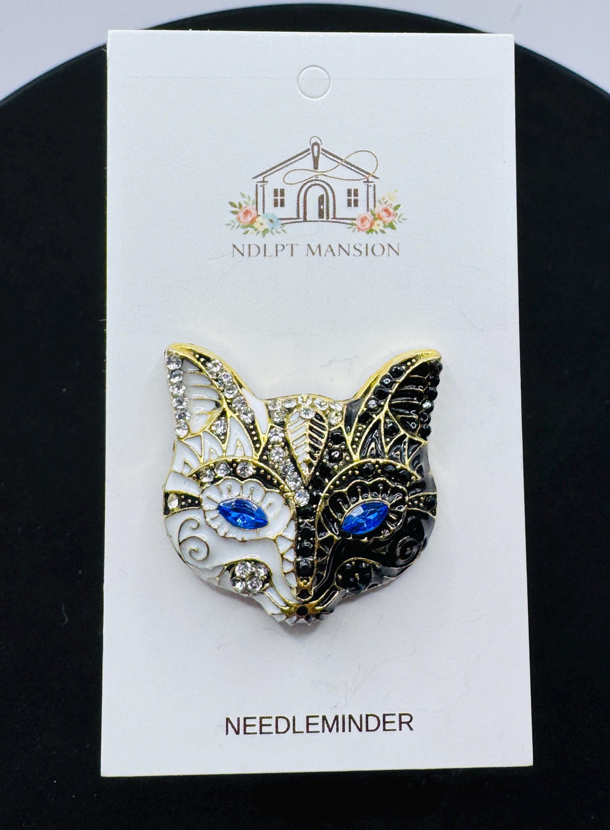 Black and White Cat Deluxe Enamel