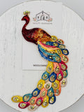 XXL Red Peacock Jeweled