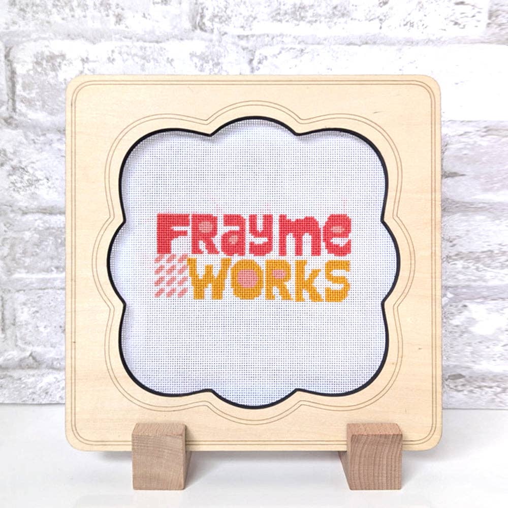 Frayme Works Fancy Square 7" x 7" Needlepoint Stretcher Frame