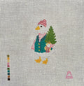 Stitched Stirrup Christmas Tree Porch Goose