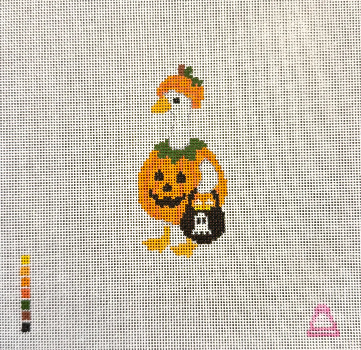 Stitched Stirrup Pumpkin Porch Goose