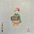 Stitched Stirrup Mrs. Claus Porch Goose
