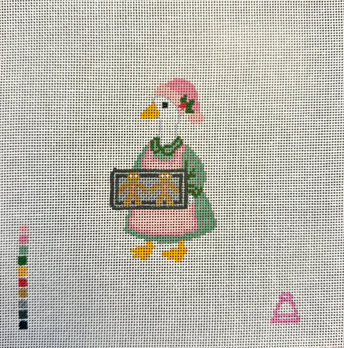 Stitched Stirrup Mrs. Claus Porch Goose